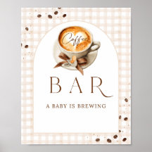 Baby is Brewing Coffee Bean Theme Baby Shower Bar