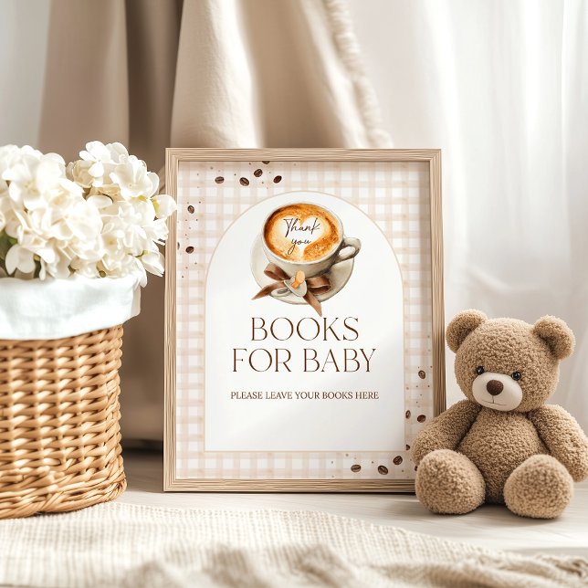 Baby is Brewing Coffee Bean Theme Baby Shower Book Poster (Creator Uploaded)