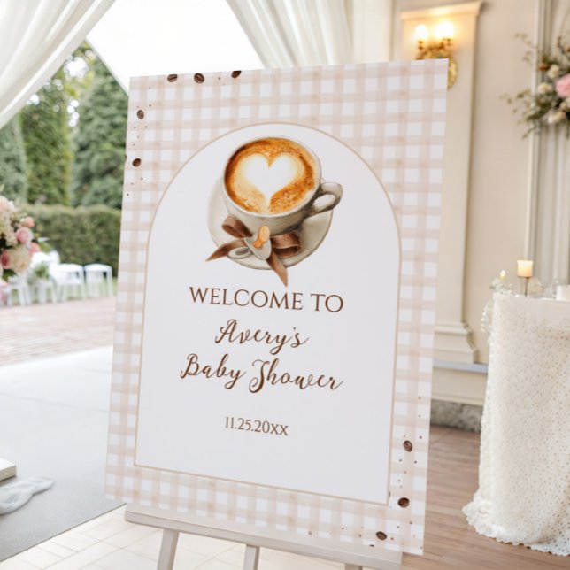 Baby is Brewing Coffee Bean Theme Baby Shower Foam Board (Creator Uploaded)