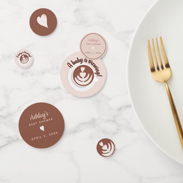 Baby is Brewing Coffee Brunch Baby Shower Sprinkle Confetti (Group)