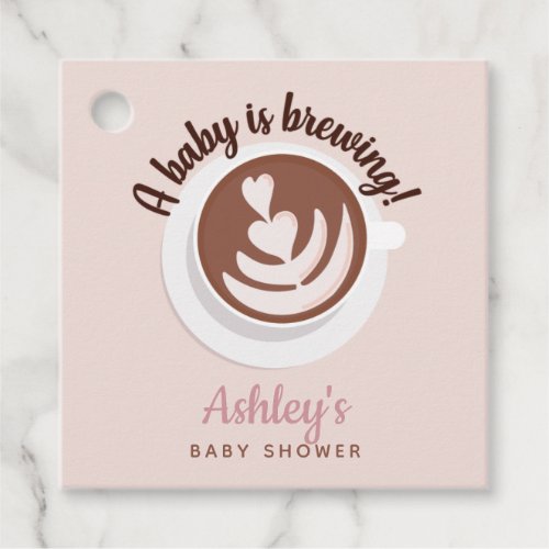 Baby is Brewing Coffee Brunch Baby Shower Sprinkle Favor Tags
