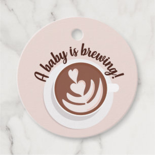 Baby is Brewing Coffee Brunch Baby Shower Sprinkle Favor Tags