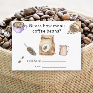 Baby is Brewing coffee cup How many coffee beans Enclosure Card