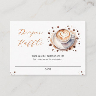 Baby is Brewing Coffee Diaper Raffle Enclosure Card