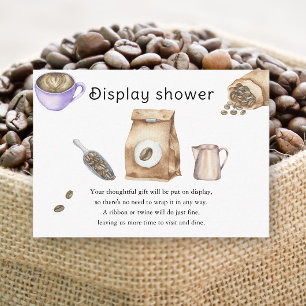 Baby is Brewing Coffee Display shower Enclosure Card