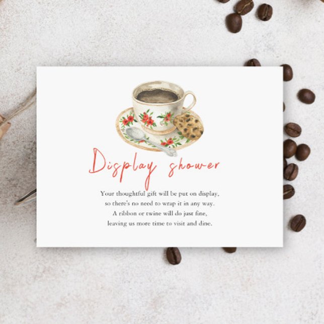 Baby is Brewing Coffee Display shower Enclosure Card (Creator Uploaded)