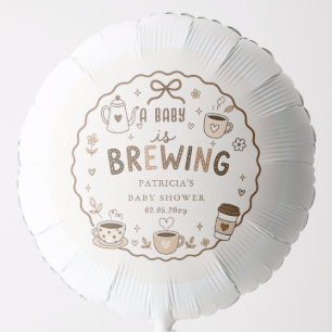 Baby is Brewing Coffee Gender Neutral Baby Shower Balloon