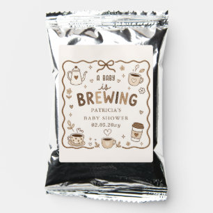 Baby is Brewing Coffee Gender Neutral Baby Shower Drink Mix