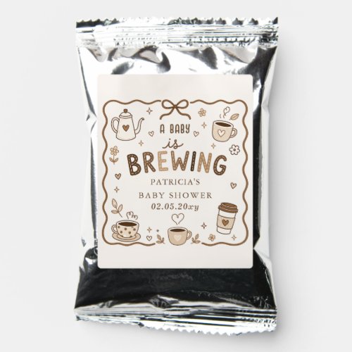 Baby is Brewing Coffee Gender Neutral Baby Shower Drink Mix