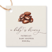 Baby is Brewing Coffee Gender Neutral Baby Shower Favor Tags