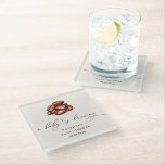 Baby is Brewing Coffee Gender Neutral Baby Shower Glass Coaster<br><div class="desc">Baby is Brewing Coffee Gender Neutral Baby Shower Party Favors</div>