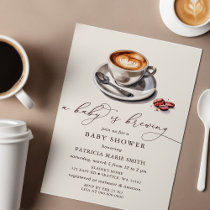 Baby is Brewing Coffee Gender Neutral Baby Shower Invitation