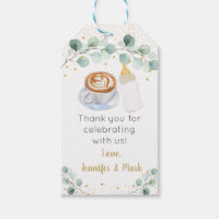 Baby Is Brewing Coffee Greenery Baby Shower Gift Tags