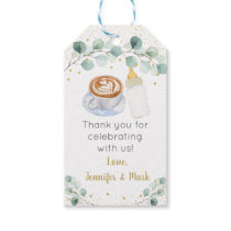 Baby Is Brewing Coffee Greenery Baby Shower Gift Tags