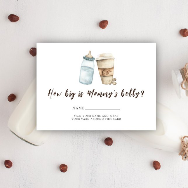 Baby is Brewing Coffee How big is mommy's belly Enclosure Card (Creator Uploaded)