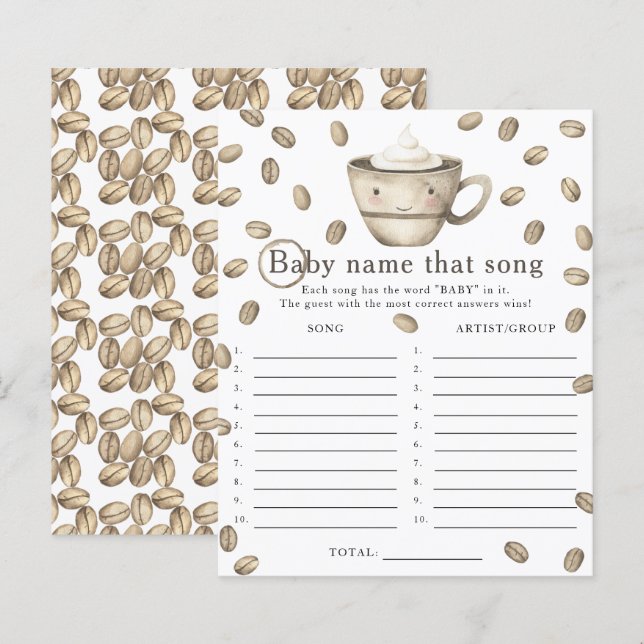 Baby is brewing coffee - Name that song game (Front/Back)