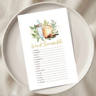 Baby is Brewing Coffee Shower Word Scramble Game