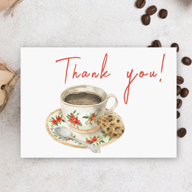 Baby is Brewing Coffee Thank you Card (Creator Uploaded)