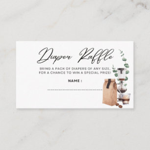 Baby is Brewing - Diaper Raffle - Black Enclosure Card