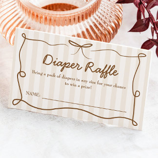 Baby Is Brewing Diaper Raffle Card