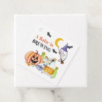 Baby is Brewing Ghost and Potion Baby Shower Favor Tags