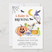 Baby is Brewing Ghost and Potion Baby Shower Invitation (Front)