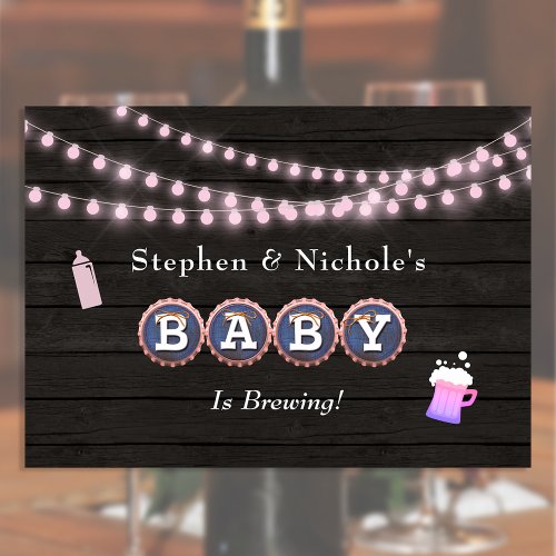 Baby Is Brewing Girl Couples Baby Shower Invitation