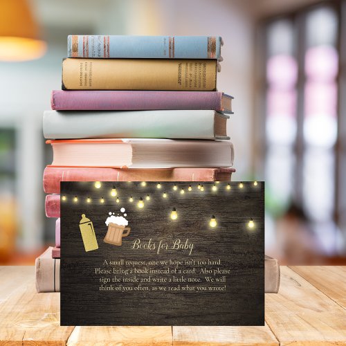 Baby Is Brewing Gold Baby Shower Books For Baby Enclosure Card