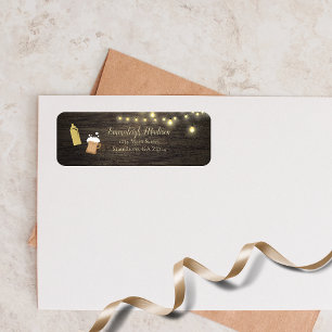 Baby Is Brewing Gold Baby Shower Return Address Label