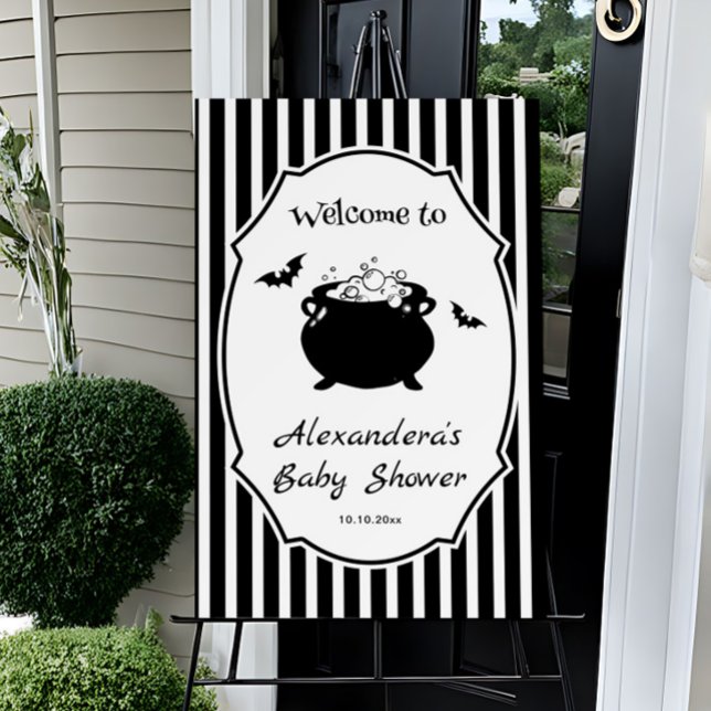 Baby is Brewing Goth Halloween Baby Shower Welcome Foam Board (Creator Uploaded)