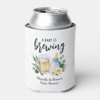 Baby Is Brewing Greenery Baby Shower Cheers
