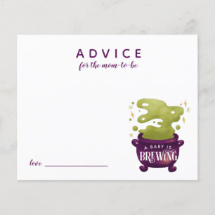 Baby Is Brewing Halloween Advice for Mommy Card