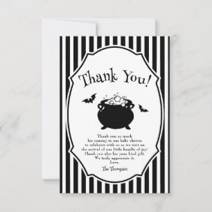 Baby is Brewing Halloween Baby Shower  Thank You Card