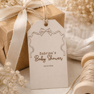 Baby is Brewing Hand Drawn Coffee Baby Shower Gift Tags