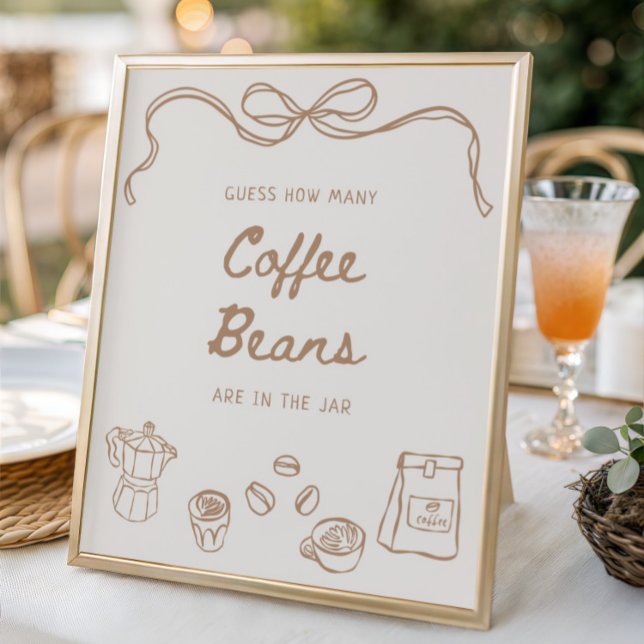 Baby is Brewing Hand Drawn Guess How Many Poster (Creator Uploaded)