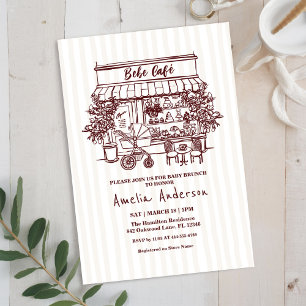 baby is brewing Home cafe themed BABY Shower Invitation