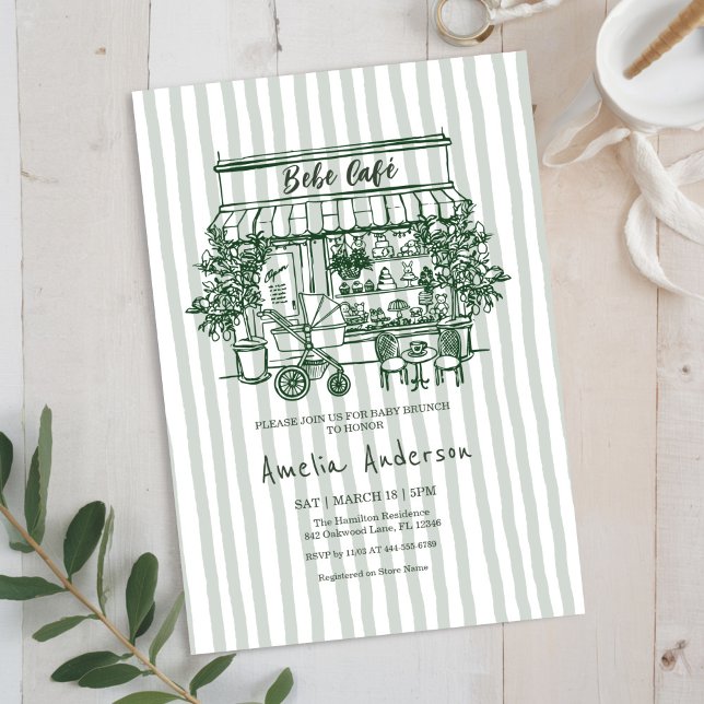  baby is brewing Home cafe themed BABY Shower Invitation (Creator Uploaded)