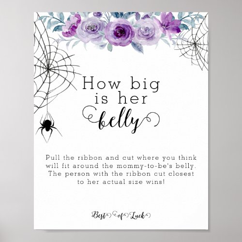 Baby is Brewing How Big is Her Belly Shower Game Poster