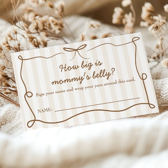 Baby Is Brewing How Big Is Mommy's Belly Enclosure Card (Creator Uploaded)