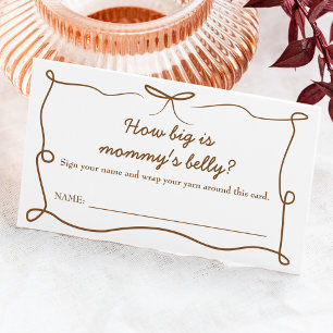 Baby Is Brewing How Big Is Mommy's Belly Enclosure Card