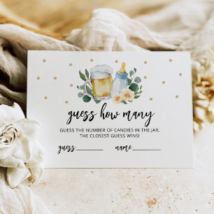 Baby Is Brewing How Many Candies Baby Shower Enclosure Card