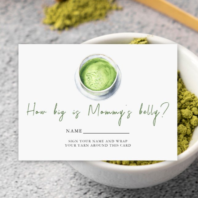 Baby is Brewing Matcha How big is mommy's belly Enclosure Card (Creator Uploaded)