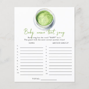 Baby is brewing matcha - Name that song game