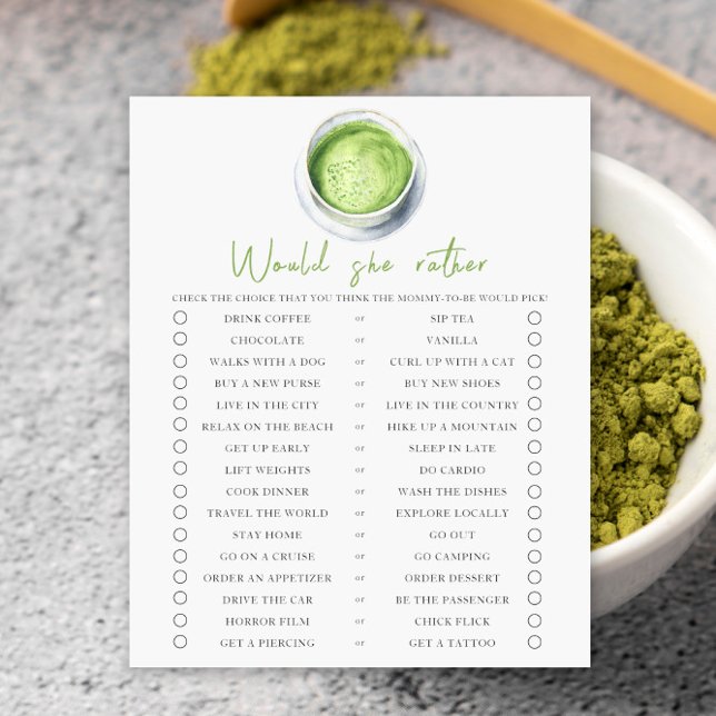 Baby is brewing Matcha Would she rather (Creator Uploaded)