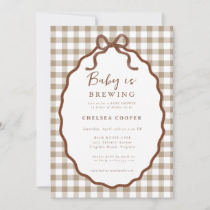 Baby is Brewing Neutral Baby Shower  Invitation