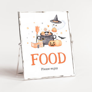 Baby is Brewing Orange Halloween Food Poster