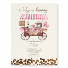 Baby Is Brewing Pink Coffee Cart Girl Baby Shower