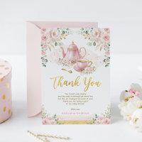 Baby is Brewing Pink Floral Baby Shower Tea Party