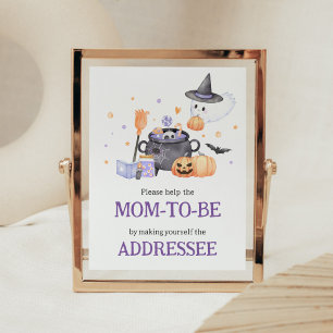 Baby is Brewing Purple Envelope Station Poster