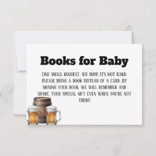 Baby is Brewing Rustic Bring a Book Baby Shower Thank You Card